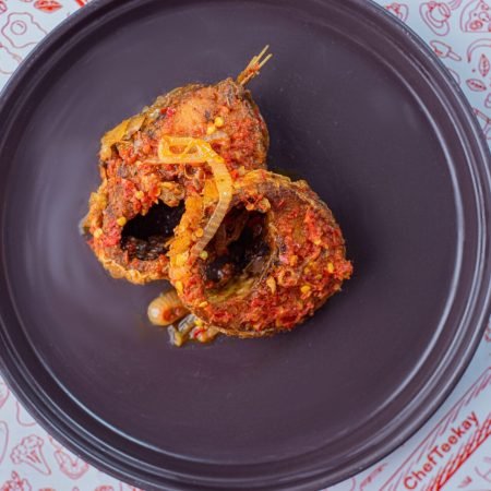 Cut peppered fish
