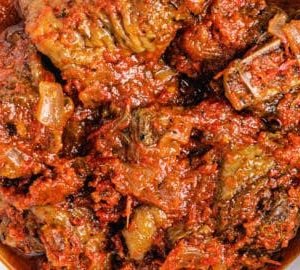 Tray of Buka stew (Turkey and Beef )