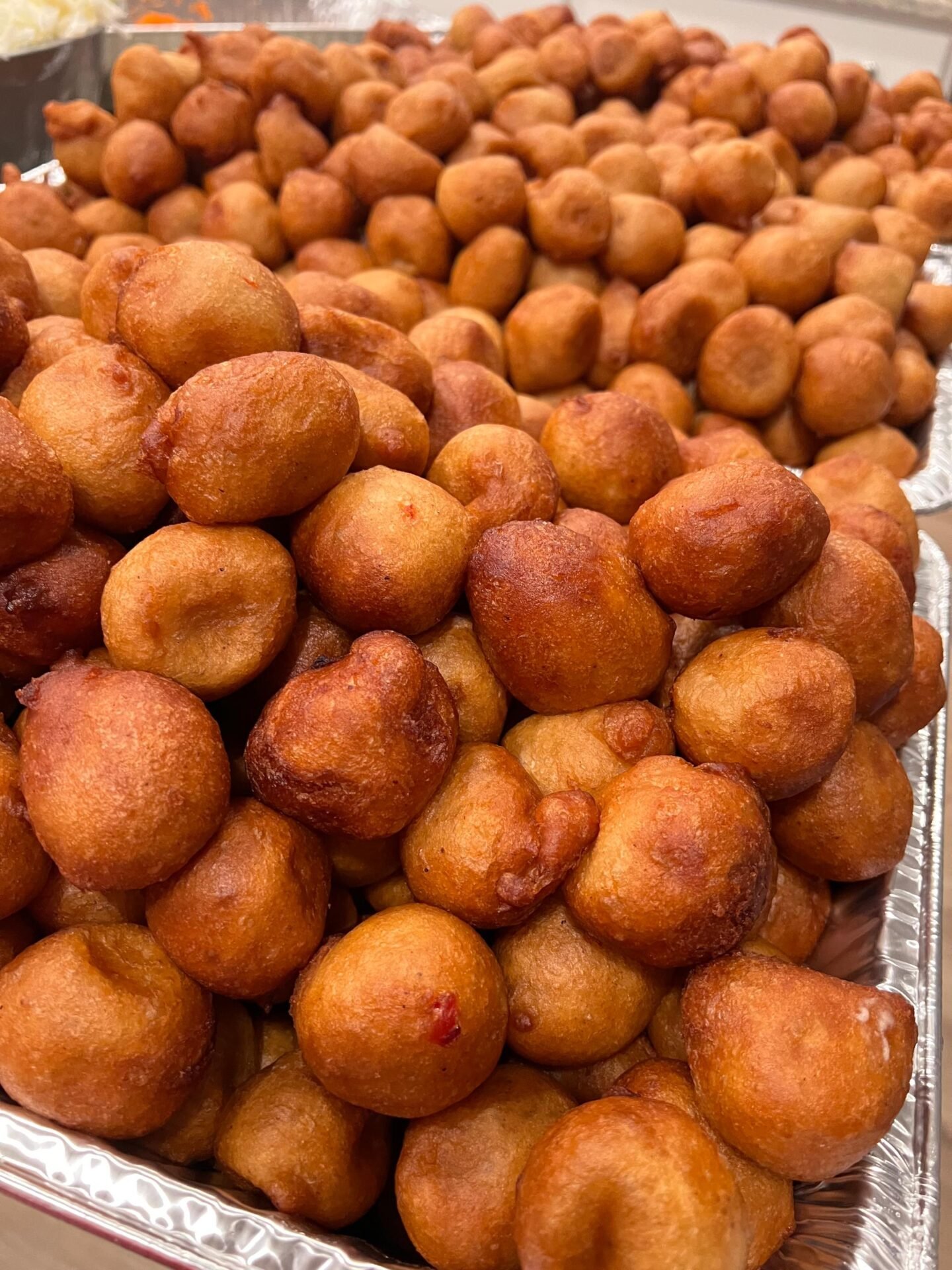 Half tray of puff puff