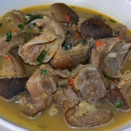 Tray of Goat Meat Pepper Soup