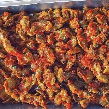 Tray of Peppered Gizzard