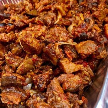 Tray of Peppered Goat Meat