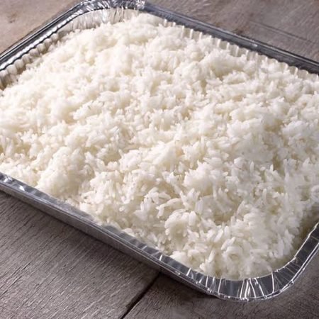 Tray of White Rice