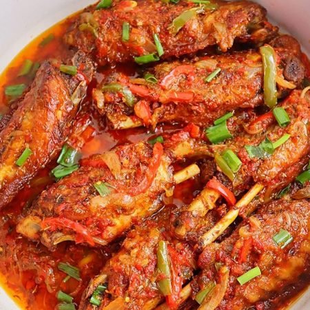 Tray of Turkey wings stew