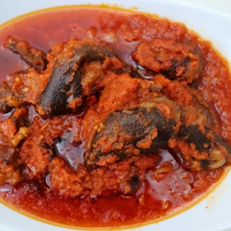Tray of Goat meat soup