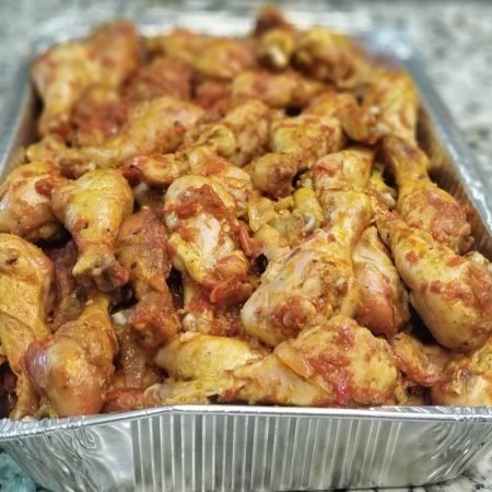 Tray of Peppered Drumsticks