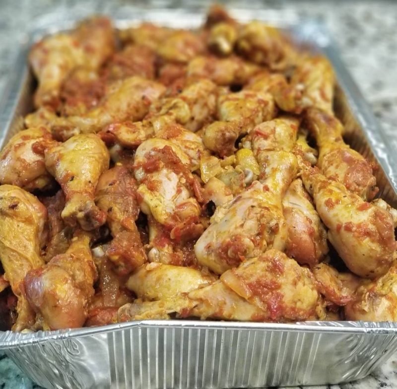 Tray of Peppered Drumsticks