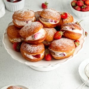 Strawberry Filled Doughnuts
