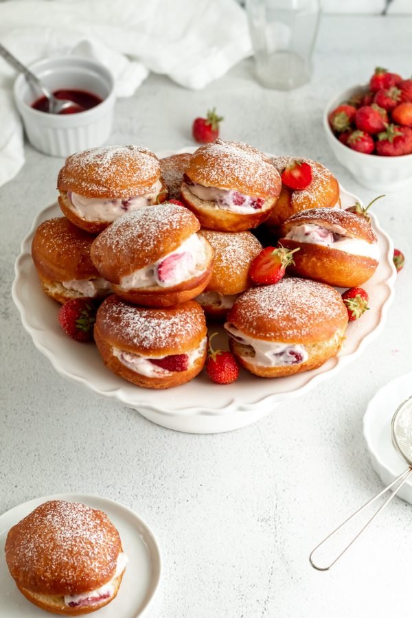 Strawberry Filled Doughnuts